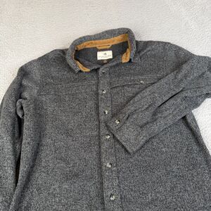 Legendary Whitetails Shirt Mens LT Tall Gray Knit Button Corduroy Collar Shacket